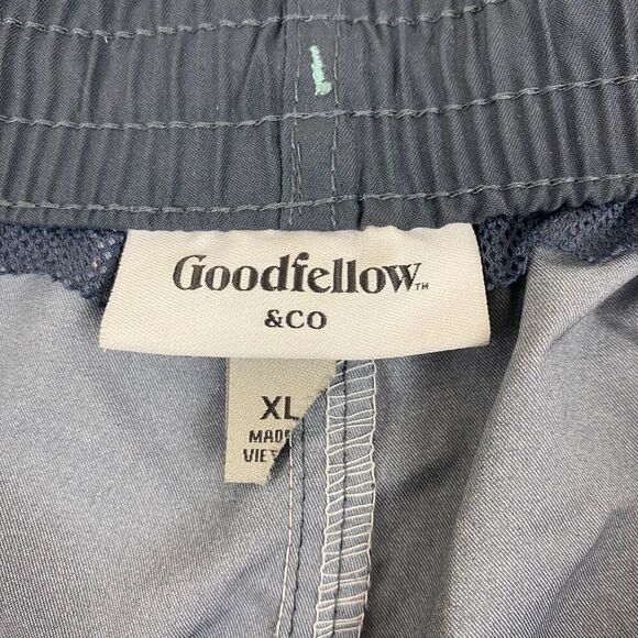 Goodfellow & Co. Elastic Drawstring Waist Swim Trunks Size XL Blue Gray Unlined - Picture 4 of 6